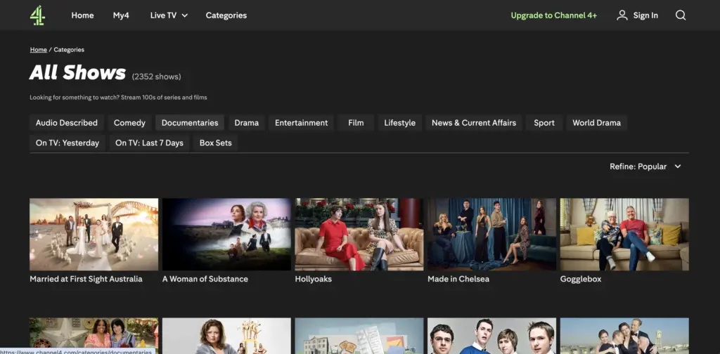 Channel 4 Kijken in Nederland 